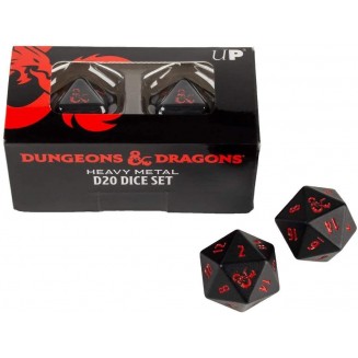 Heavy Metal D20 Dice Set for Dungeons & Dragons
